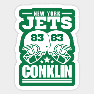 New York Jets Conklin 83 American Football Retro Sticker